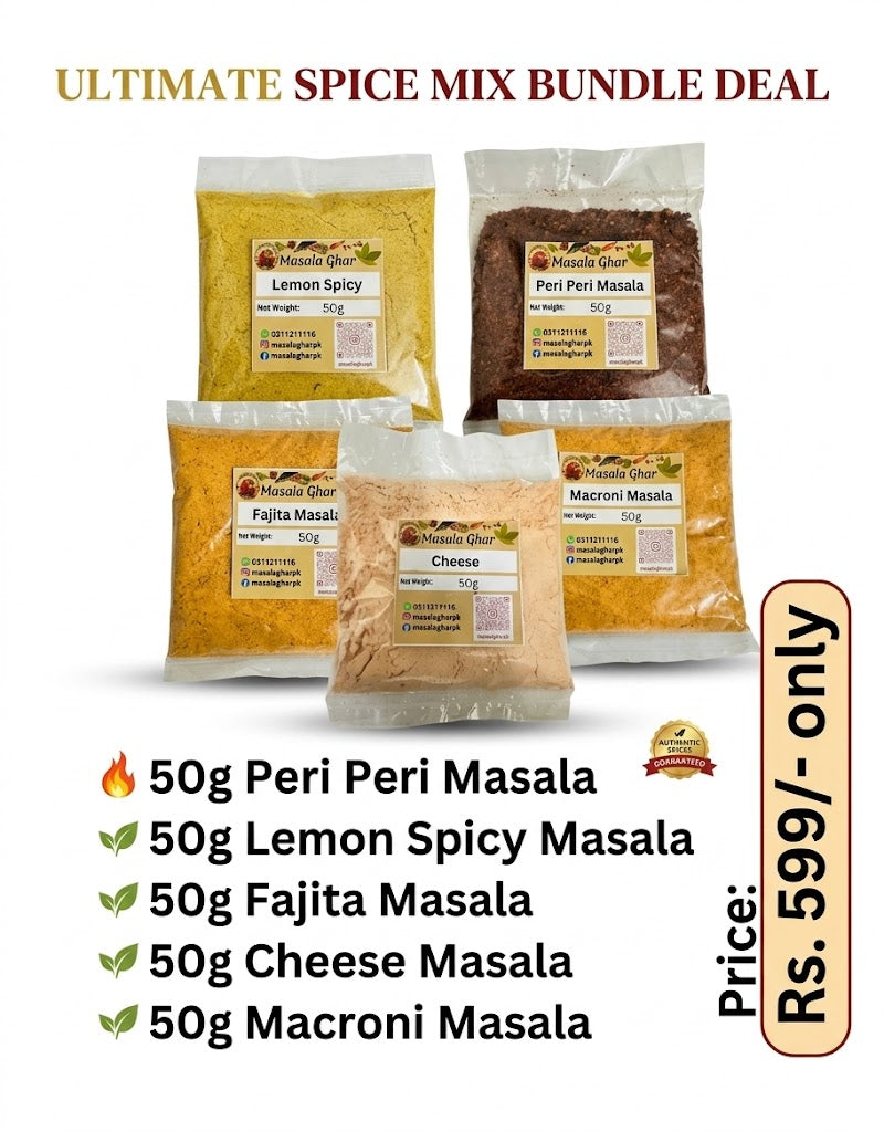 Best Selling Deal 1 - Discounted Deal Peri Peri, Lemon Spicy, Fajita Masala, Butter Cheese, Macroni Masala