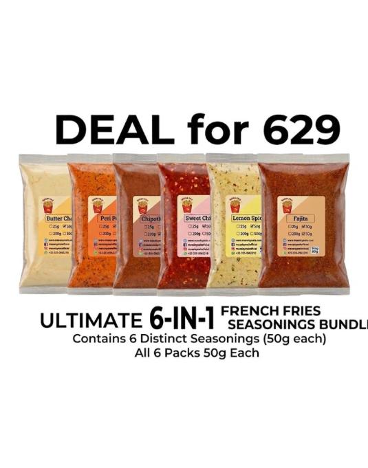 French Fries Seasonings - Special Discounted Deal - Most Selling - 6 in 1 deal - 50gms each
