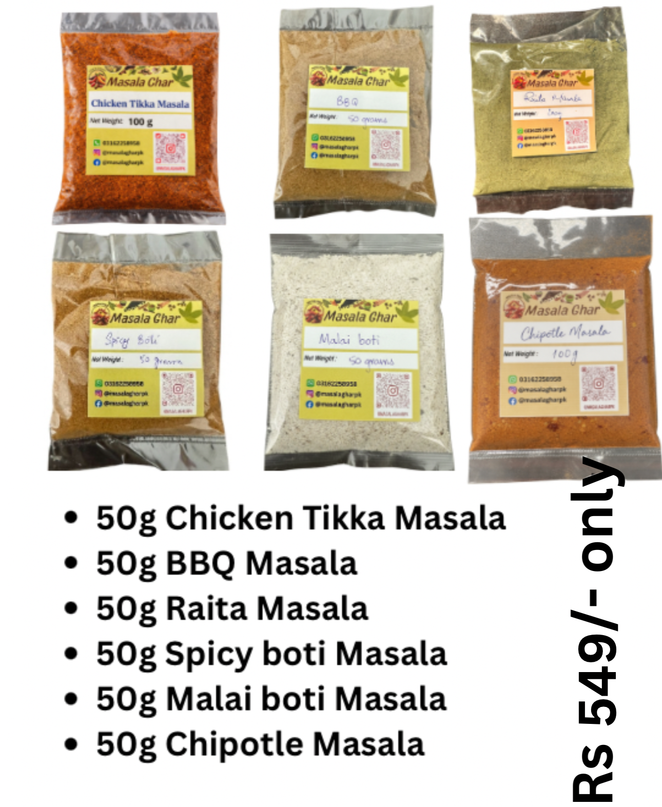 Ramadan Deal 3 - Discounted Price Chicken Tikka, BBQ, Raita, Spicy Boti, Malai Boti, Chipotle