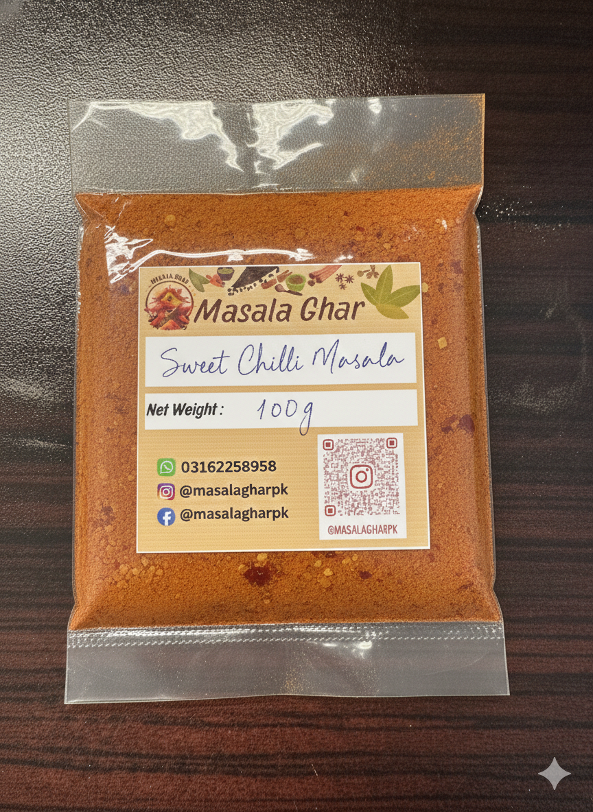 Sweet Chilli Masala – Mild & Sweet Spice Blend | Masala Ghar | سوئیٹ چلی