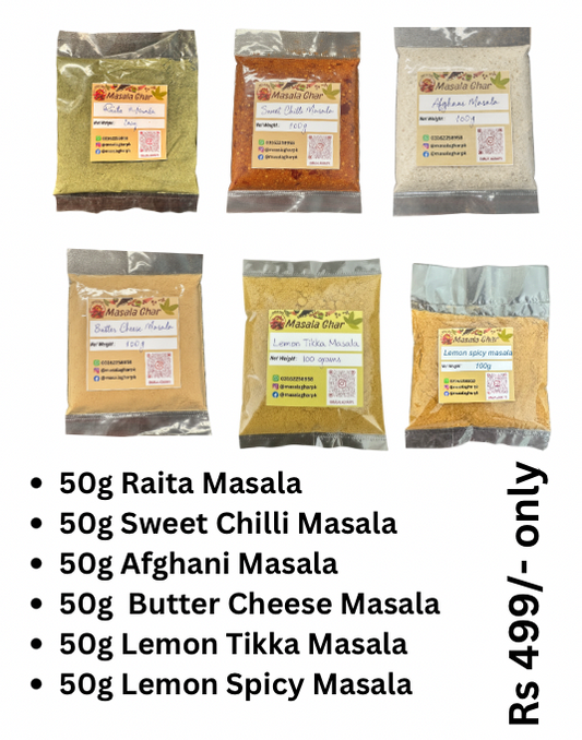 Ramadan Deal 2 - Discounted Price Raita Masala, Sweet Chilli, Afghani, Butter Cheese, Lemon Tikka, Lemon Spicy