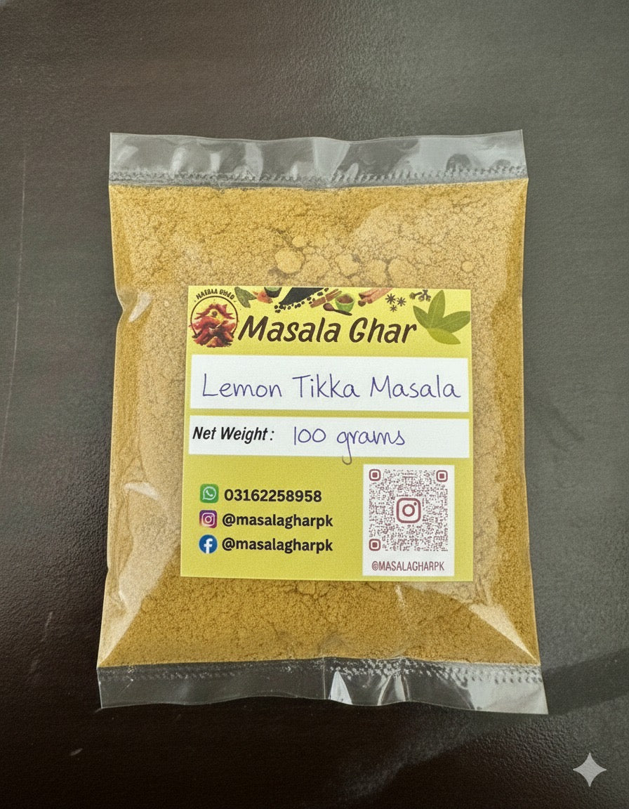 Lemon Tikka Masala – Tangy BBQ Spice Blend | Masala Ghar | لیمن تِکّہ