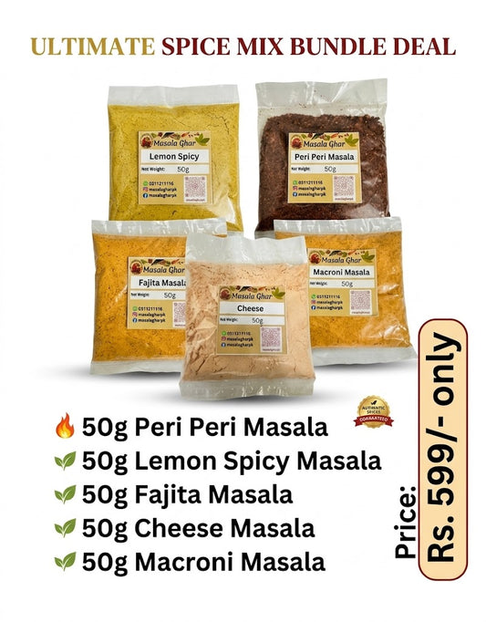 Best Selling Deal 1 - Discounted Deal Peri Peri, Lemon Spicy, Fajita Masala, Butter Cheese, Macroni Masala