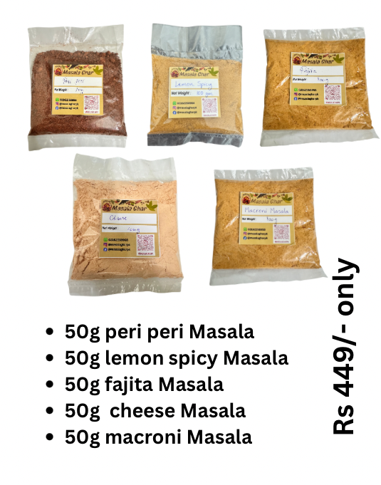 Ramadan Deal 1 - Discounted Deal Peri Peri, Lemon Spicy, Fajita Masala, Butter Cheese, Macroni Masala