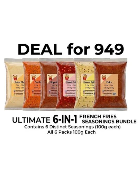 French Fries Seasonings - Special Discounted Deal - Most Selling - 6 in 1 deal - 100gms each